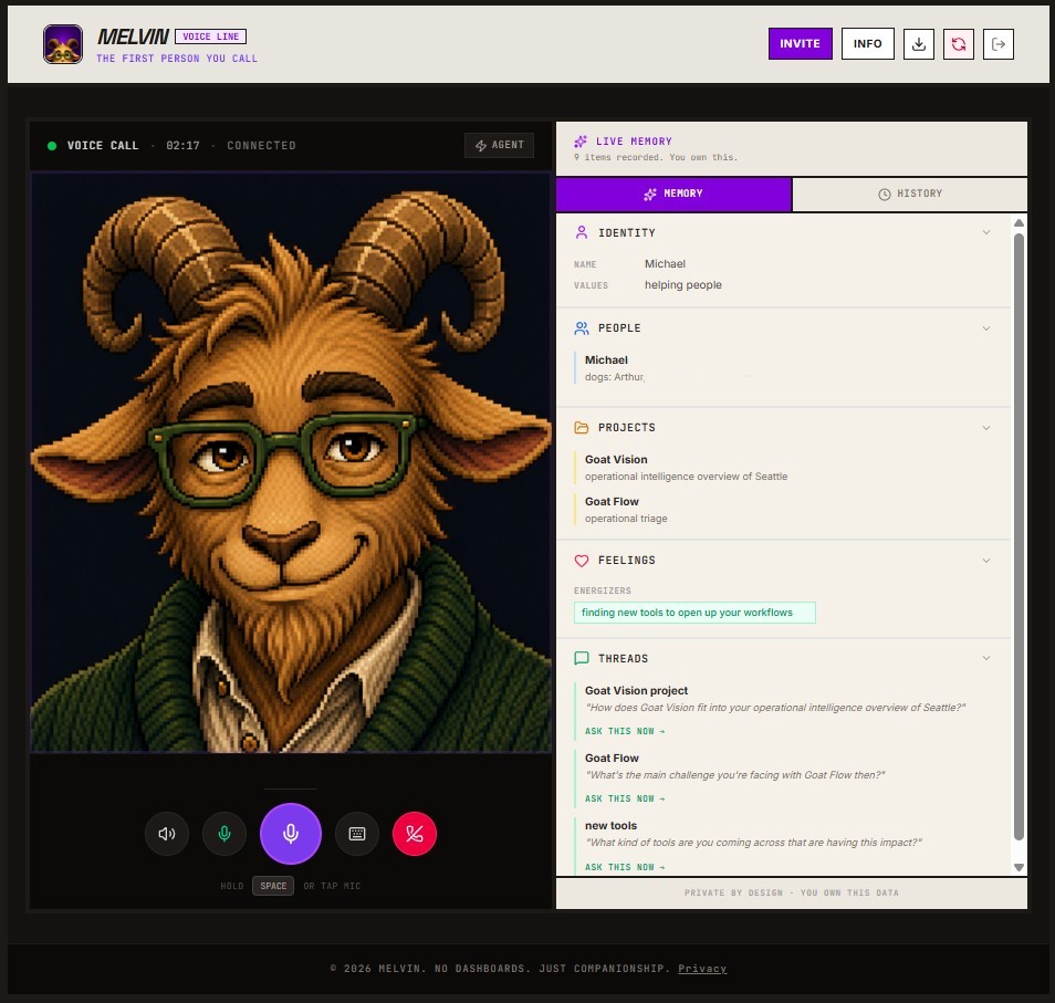 Melvin Screen View